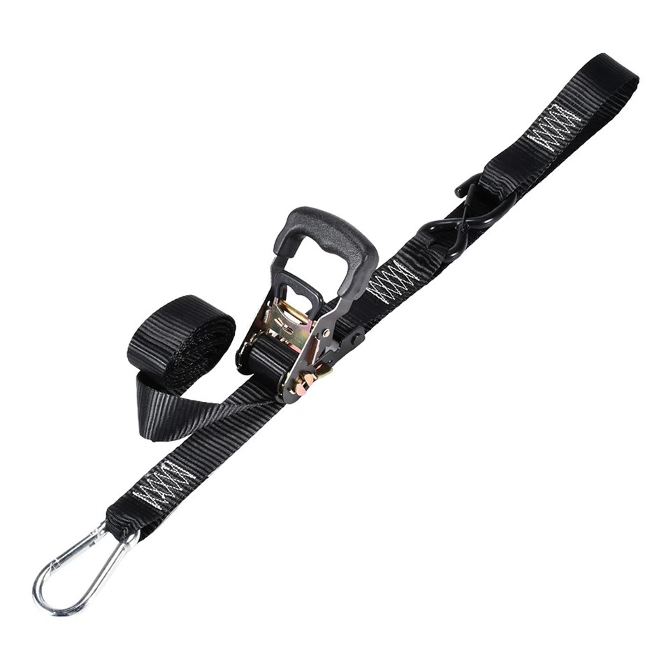 1.5 Inch Motorcycle Ratchet Tie Downs With Safety S-Hook & Carabiner price